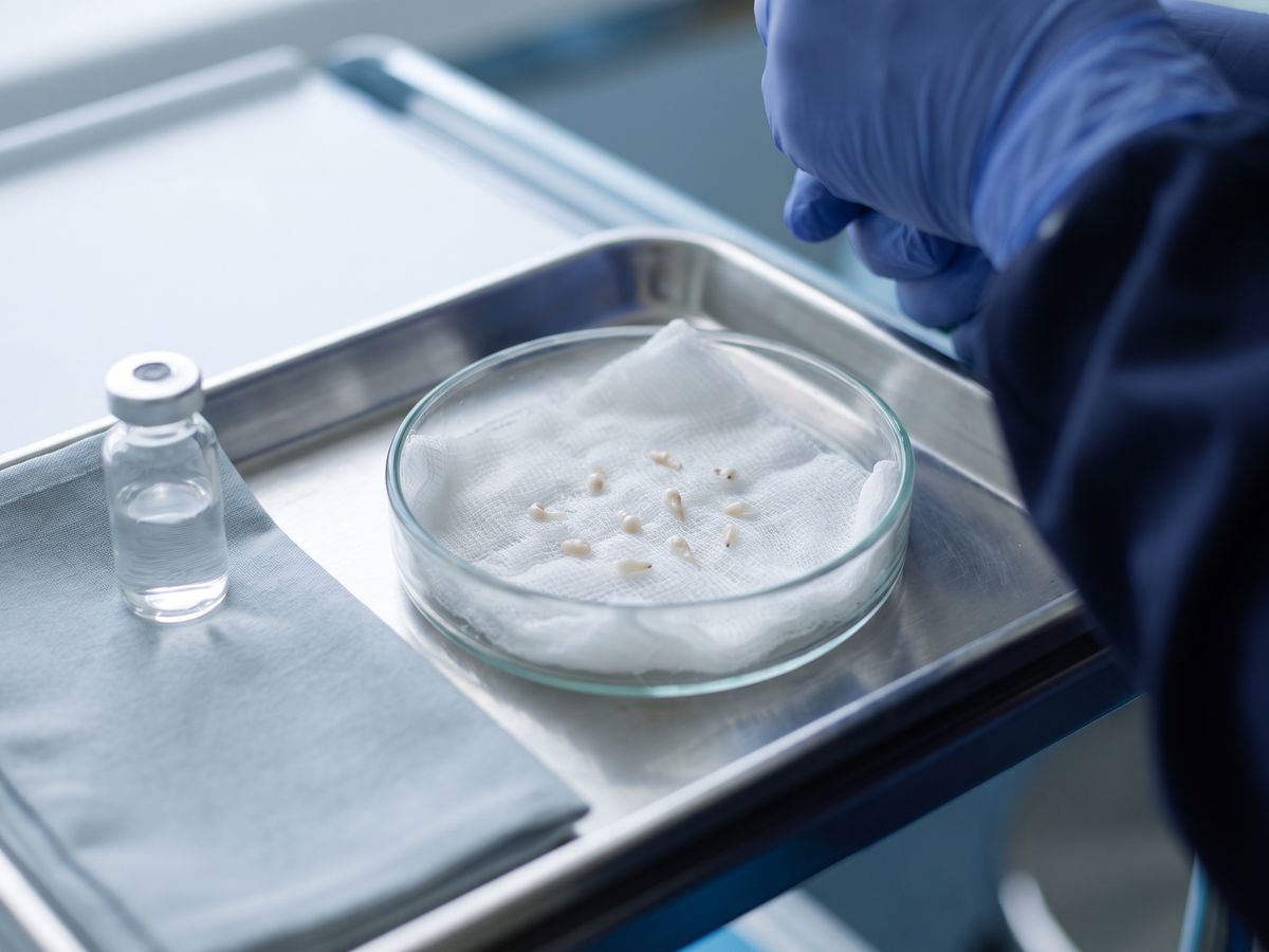 Impianto preciso degli innesti lungo la riga dei capelli